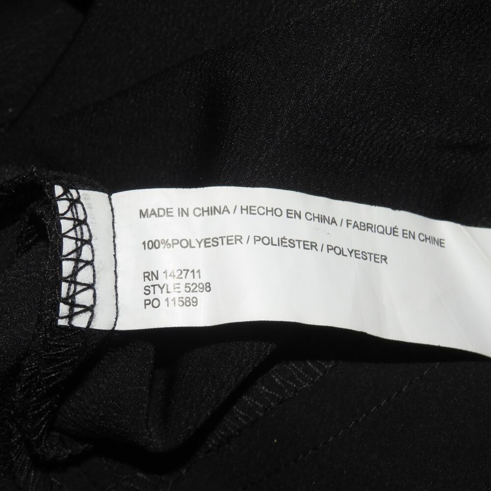 Eloquii Black Split Long Sleeve Tie Belt Wrap Top - Picture 11 of 12